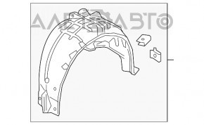 Captuseala aripa spate dreapta Honda Civic X FC 16-18 4d nou original OEM