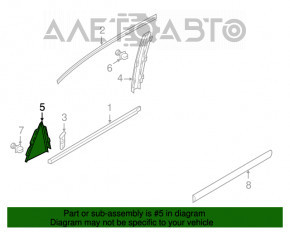 Panoul lateral spate stânga spate VW Passat b7 12-15 SUA, pânză de păianjen, zgârieturi