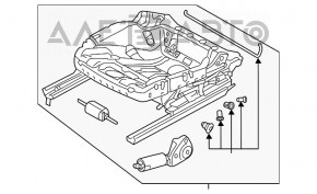 Scaun șofer VW Passat b8 16-19 SUA cu airbag, electric, piele bej-negru, cusătură, pentru curățare.