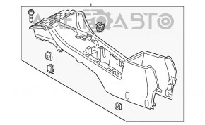 Consola centrală cu cotieră pentru VW Passat b8 16-19 SUA, piele gri