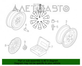 Диск колесный R16 x 6.5j 5*112 VW Passat b8 16-19 USA легкая бордюрка