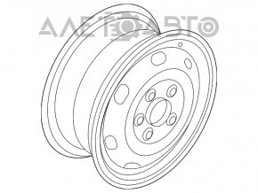 Запасное колесо докатка VW Passat b8 16-19 USA R16 125/80 царапина на диске