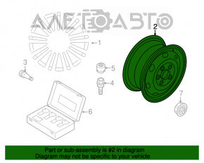 Roata de rezerva VW Passat b8 16-19 USA R16 135/90