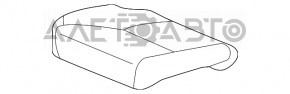 Scaun șofer Honda Accord 13-17 fără airbag, material textil negru.