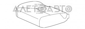 Scaunul de pasager al Honda Accord 13-17 fără airbag, material textil gri