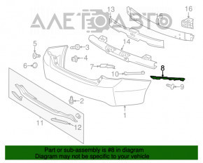 Suportul pentru bara spate stânga lungă pentru Honda Accord 13-17.