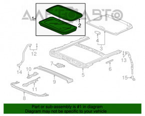 Capota asamblată Honda Accord 13-17 bej