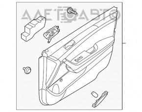 Capacul ușii, cartela frontală stânga Hyundai Sonata 15-19 gri.