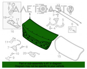 Capac portbagaj Hyundai Sonata 15-17 nou, neoriginal