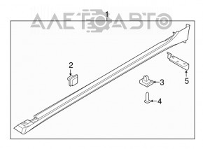 Порог правый Hyundai Sonata 15-17 usa SE