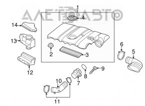 Contor de aer VW Jetta 11-14 SUA 2.5