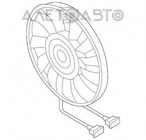 Ventilatorul de răcire stânga pentru VW Passat b7 12-15 SUA este mare.