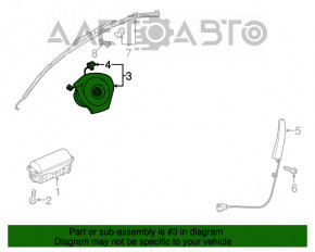 Airbagul de siguranță în volanul șoferului VW Passat b7 12-15 USA