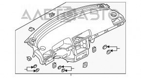 Торпедо передняя панель с AIRBAG VW Passat b7 12-15 USA