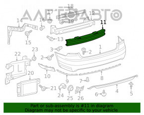 Absorbantul de bara spate VW Passat b7 12-15 SUA cu lovituri, crapaturi