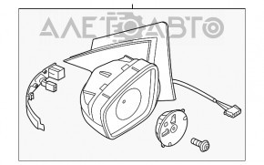 Зеркало боковое правое VW Passat b7 12-15 USA тип как b7 5 пинов, поворотник, серебро