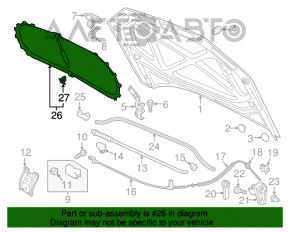 Izolarea capotei VW Passat b7 12-15 SUA tip 2, ruptură