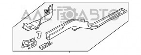 Panoul frontal stânga VW Passat b7 12-15 SUA, gri grafit, cu o mică zgârietură.