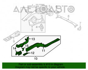 Panoul frontal stânga VW Passat b7 12-15 SUA, argintiu pe caroserie.