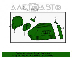 Lampa exterioară aripă dreaptă VW Passat b7 12-15 SUA