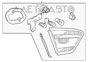 Lampa interioară pentru capacul portbagajului stânga VW Passat b7 12-15 SUA nou TYC Taiwan