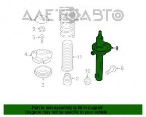 Amortizorul din față dreapta VW Passat b8 16-19 SUA nou OEM original