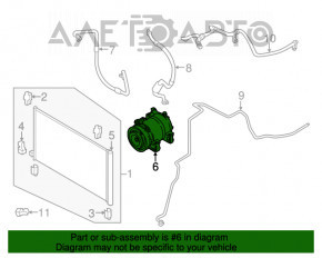 Компрессор кондиционера Nissan Rogue 14-20 шкив деформирован