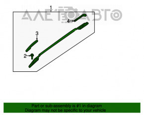 Balustradele longitudinale complete cu capace pentru Nissan Rogue 14-20 s-au umflat vopseaua.