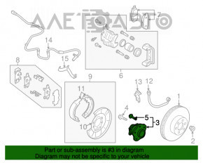 Butucul roții din spate dreapta Nissan Rogue Sport 17-19 FWD