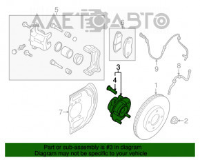 Butuc roată față stânga Nissan Rogue 14-20 tip1