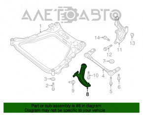 Maneta inferioara fata stanga Nissan Rogue 14-20 silent orig