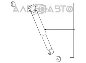 Amortizorul spate dreapta Nissan Rogue 14-20 fwd are un silentbloc mic ruginit, care trebuie înlocuit.