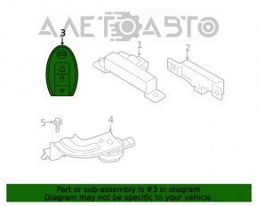 Ключ smart key Nissan Rogue 14-20 4 кнопки, царапины