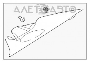 Накладка задней стойки левая Hyundai Sonata 15-17 беж