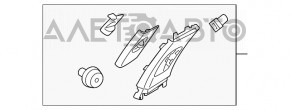 Накладка центральной стойки верхняя ремень левая Hyundai Sonata 15-17 беж слом креп