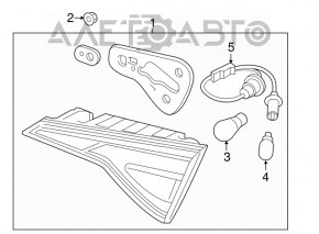 Lampa interioră pentru capacul portbagajului stânga Hyundai Sonata 15-17