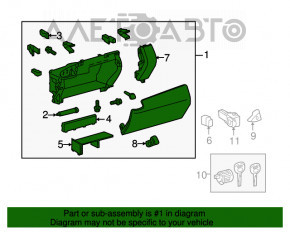 Перчаточный ящик, бардачок Lexus RX350 RX450h 10-12 беж