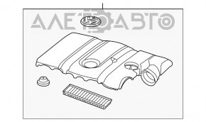 Corpul filtrului de aer VW Passat b7 12-15 SUA 2.5