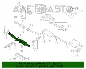 Tubul de admisie cu catalizator pentru VW Passat b7 12-15 USA 2.5