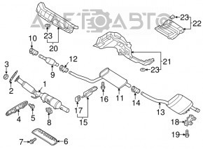 Tubul de admisie cu catalizator pentru VW Passat b7 12-15 USA 2.5