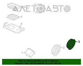 Difuzor ușă față stânga VW Jetta 15-18 SUA cu suport rupt.