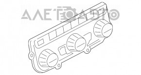 Controlul climatizării VW Passat b7 12-15 SUA manual.