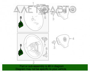 Кнопки управления на руле левые VW Passat b7 12-15 USA трещина