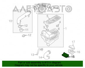 Receptor de aer în două părți asamblat VW Jetta 11-18 USA 2.0, 1.8T