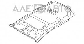 Acoperirea tavanului VW Passat b8 16-19 SUA gri sub trapa.