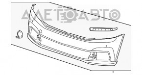 Бампер передний голый VW Passat b8 16-19 USA новый OEM оригинал