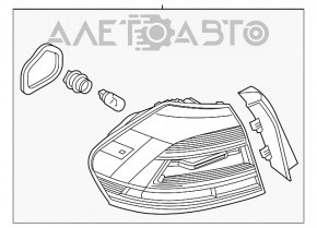 Фонарь внешний крыло левый VW Passat b8 16-19 USA LED темный новый OEM оригинал