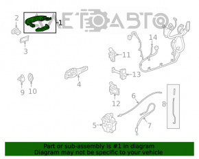 Manerul ușii exterioare din față dreapta Chevrolet Impala 14-20 keyless, crom