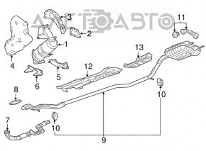 Colector de evacuare cu catalizator pentru Chevrolet Volt 16-