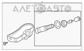 Senzor de presiune a roților Chevrolet Volt 16- 314.9MHz nou OEM original